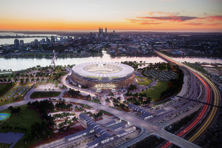 Stadion w Perth zostanie wyposażony w największy system oświetleniowy LED