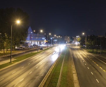 Oświetlenie ulicy Jagiellońskiej w Warszawie