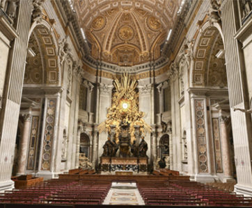 oświetlenie Bazyliki Świętego Piotra